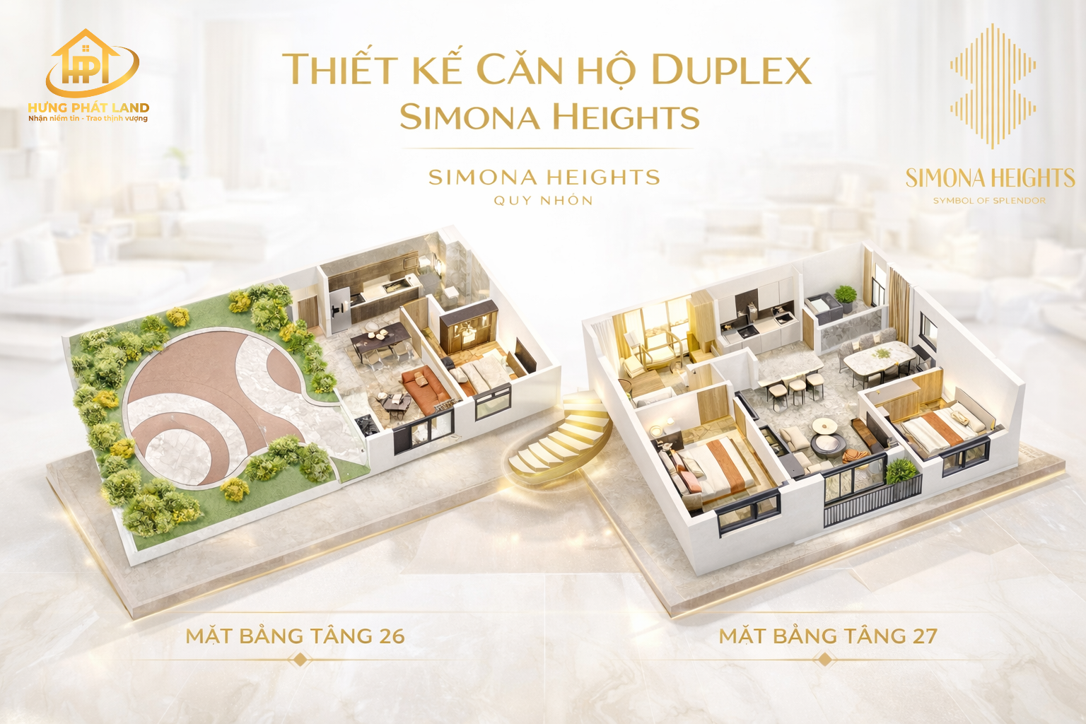 Thiết kế căn hộ Duplex Simona Heights