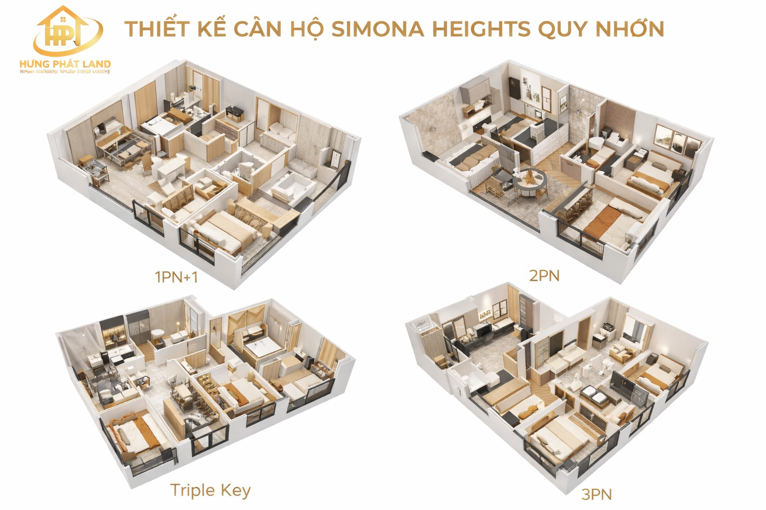 Thiết kế căn hộ Simona Heights Quy Nhơn