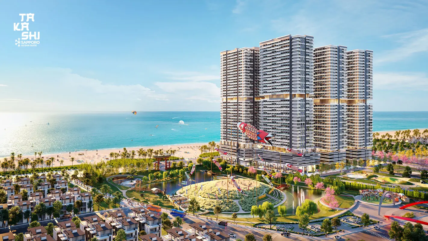 Phối cảnh toàn cảnh Takashi Ocean Suite Quy Nhơn