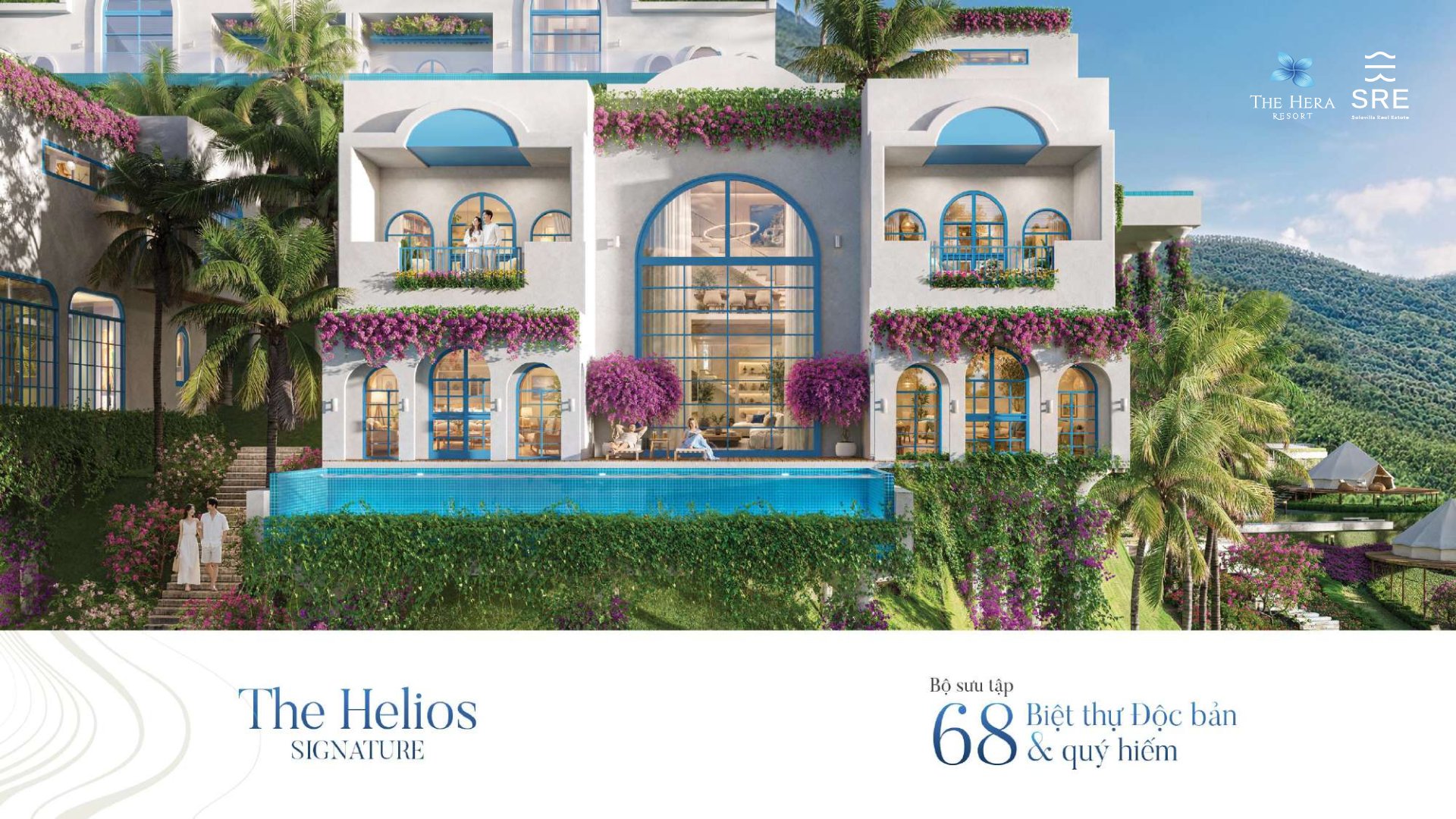 The Helios Signature The Hera Resort Quy Nhơn phối cảnh 68 căn villa đỉnh núi view 270 độ