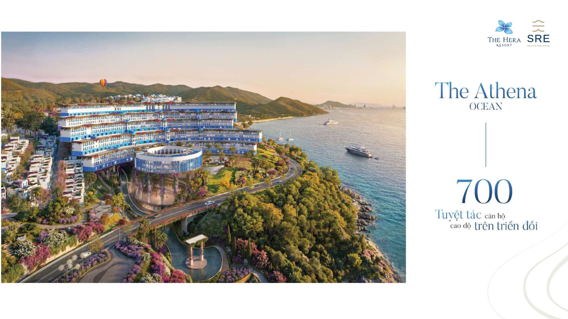 The Athena Ocean The Hera Resort Quy Nhơn 700 căn phối cảnh từ mặt biển backbone resort