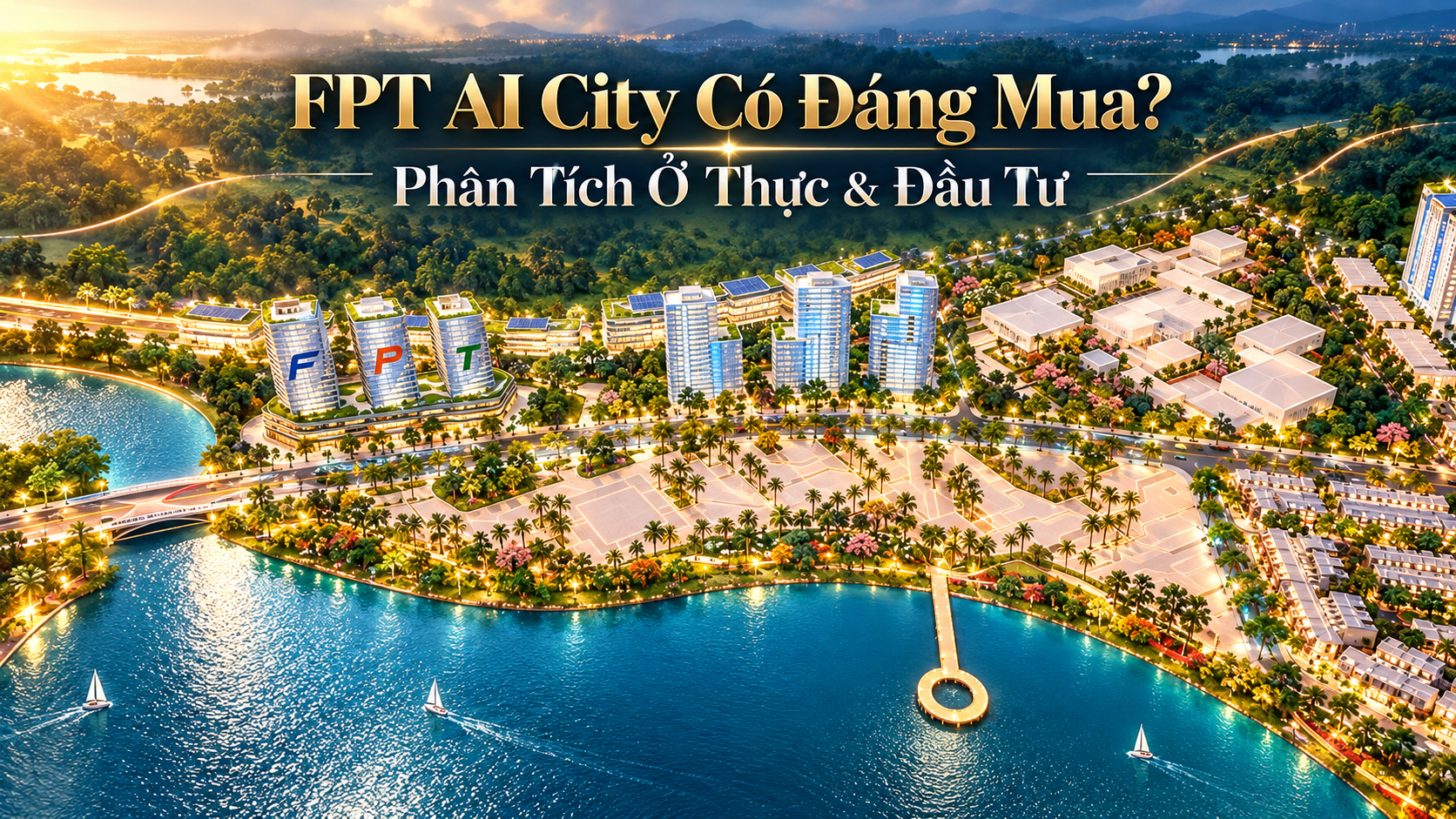 Thanh pho FPT AI ben ho luc hoang hon