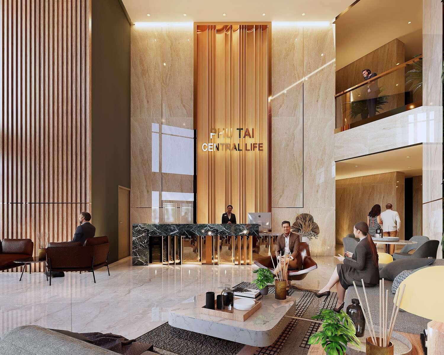 Sảnh lễ tân cao cấp Phú Tài Central Life
