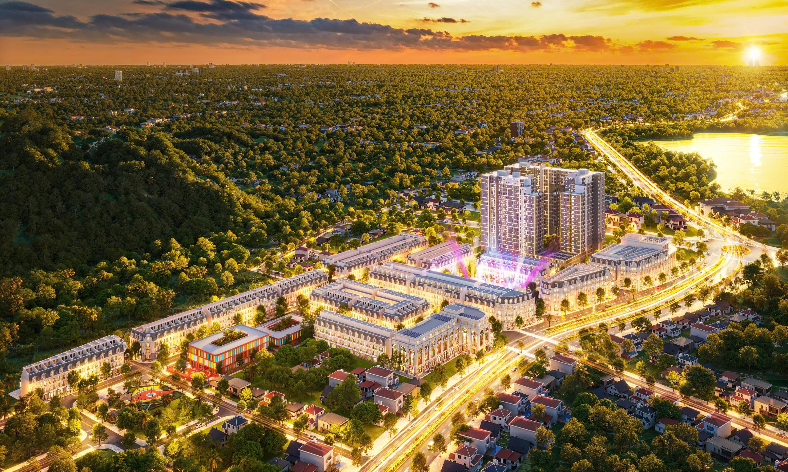 Phối cảnh nhà phố 4 tầng + tum tại Phú Gia Royal Park