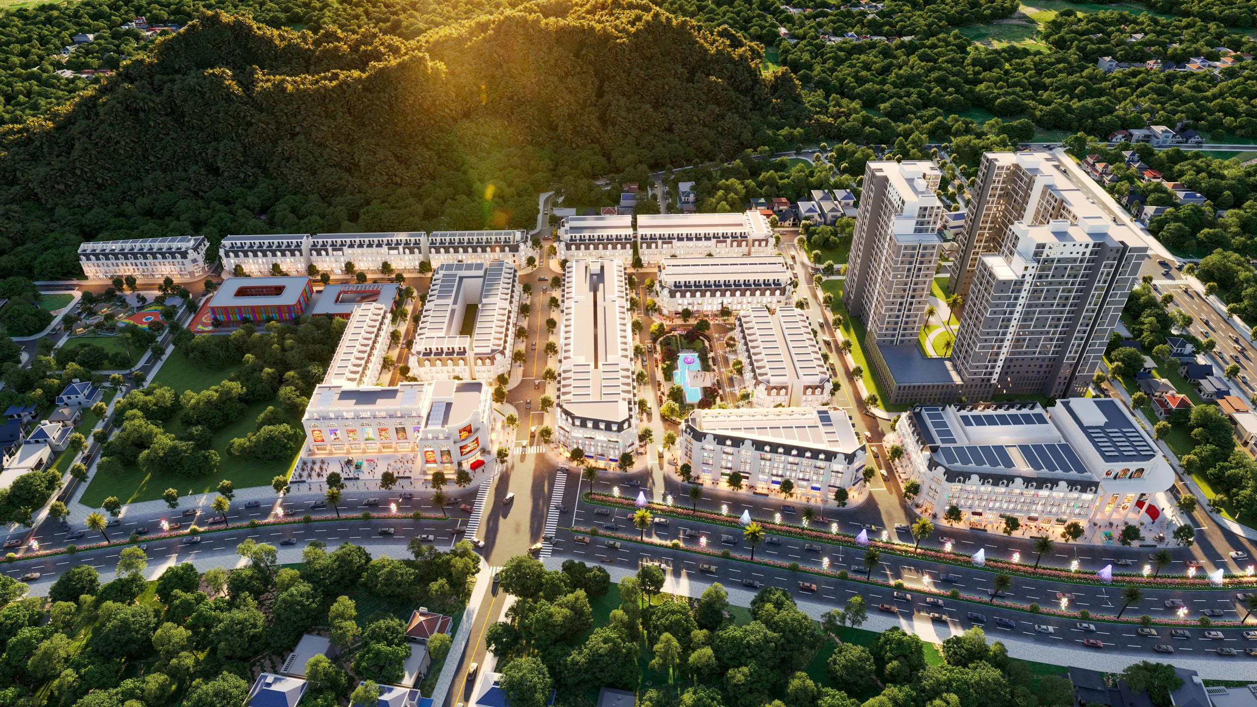 Công viên cây xanh đã hoàn thiện tại Phú Gia Royal Park